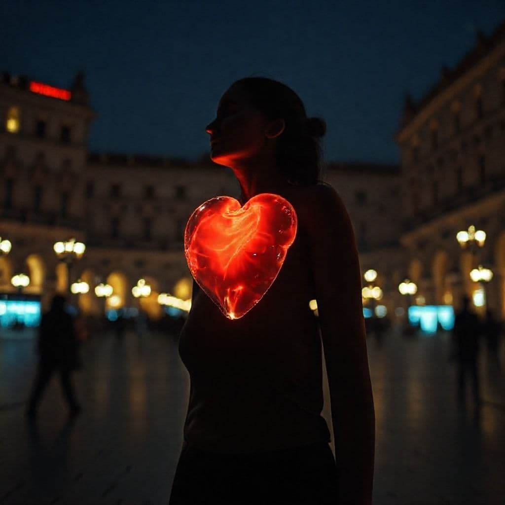 Persona con corazón roto siendo manipulada en una relación tóxica