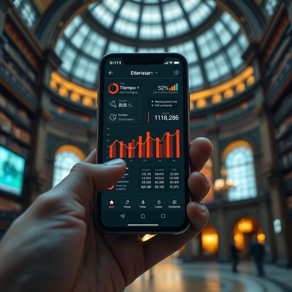 Persona estableciendo límites de tiempo en su móvil con una aplicación de control.