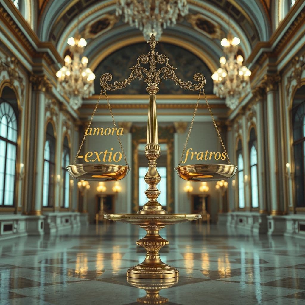 Contraste entre pensamiento positivo y negativo representado en una balanza conceptual