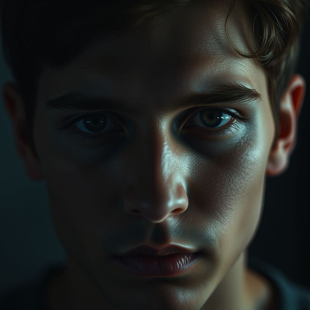 Persona concentrada en su objetivo con determinación en los ojos.