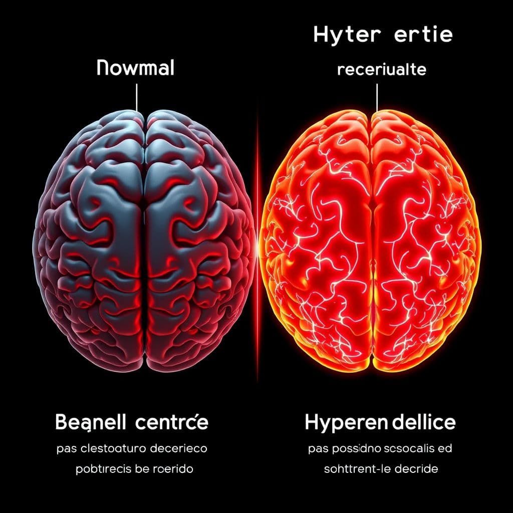 Comparación entre un cerebro normal y uno afectado por consumo excesivo de pornografía