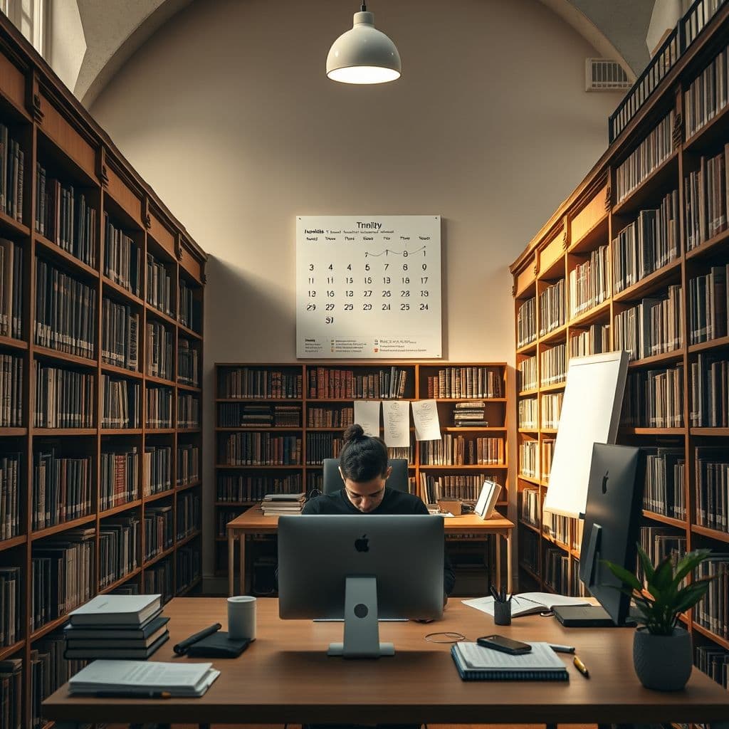 Persona trabajando consistentemente en sus metas, día tras día.