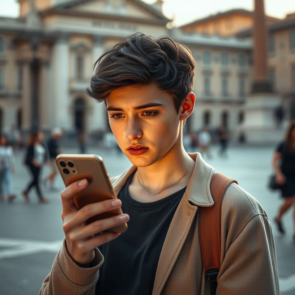 Persona mirando su teléfono con expresión decepcionada al no recibir respuestas.