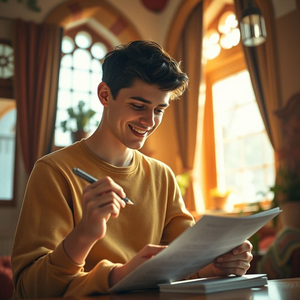 Persona celebrando pequeños logros con una lista de tareas completadas