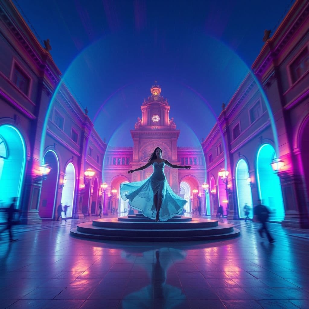 Concepto visual de realidades paralelas y transurfing