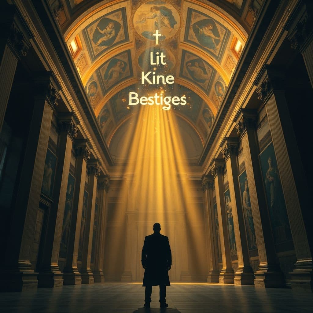 Persona recibiendo un mensaje en forma de señal luminosa.