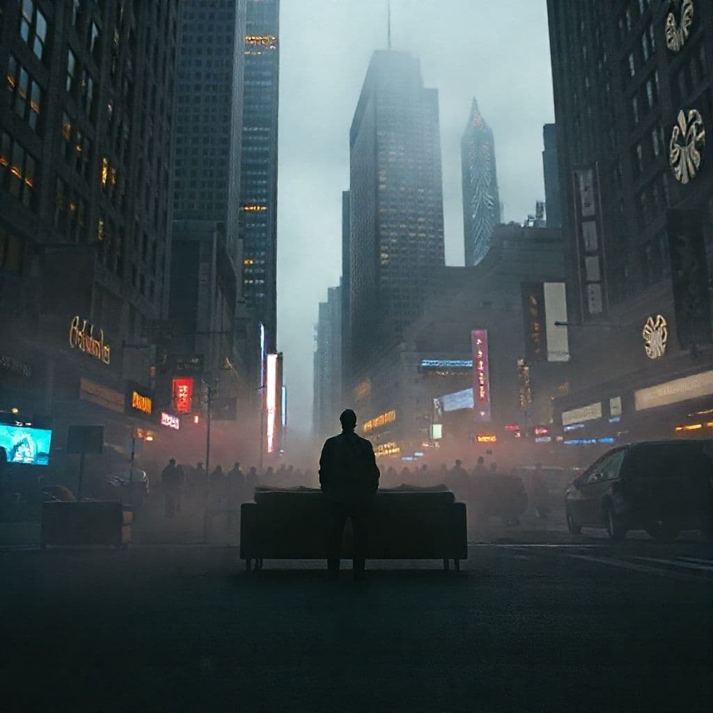 Persona mirando hacia un camino que se bifurca entre el descanso y el esfuerzo hacia el éxito financiero